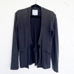 EVEREVE Black Cotton Sweater Blazer Pockets Small